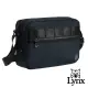 【Lynx】美國山貓輕量防潑水斜紋尼龍布包 多隔層機能 橫式側背包(藍色)