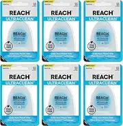 Listerine Ultraclean Waxed Mint Dental Floss Bundle | Effective Plaque Removal, Teeth & Gum Protection | Shred-Resistant for Thoroughly Clean in Tight Area, PFAS Free | 30 Yards, 6 Pack