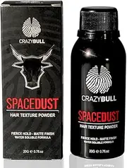 Hair Styling Texturizing Powder - Strong Hold & Natural Matte Finish Hair Volumizer & Styling Powder for All Hair Types - Space Dust Volumizing Powder - Hair Styling Products by Crazy Bull - 20 grams