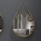 Hanging Wall Mirror Round Metal Frame Mirrors for Bathroom Gallery over Sink