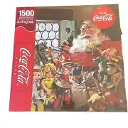 Springbok Santa's Workshop Coca-Cola 1500 Piece Jigsaw Puzzle NEW