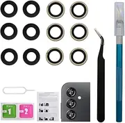 [LNONLS] 2 Pack A14 5G Back Rear Camera Glass Lens Replacement for Samsung Galaxy A146U A14 4G with Adhesive Preinstalled and Repair Toolkit
