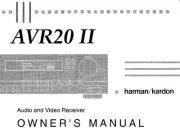 Harman Kardon AVR-20 Mk2 AV Receiver Owners Manual