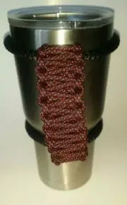 Paracord Handle for 40,30,or a 20oz YETI,Ozark,& Rtic Red Diamonds Pattern