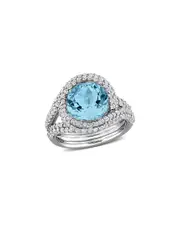 Rina Limor Silver 5.94 ct. tw. Sky Blue Topaz Ring