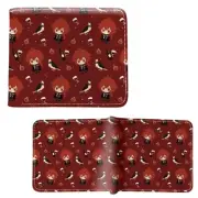 New Diluc Ragnvindr Patterns GENSHIN IMPACT BiFold Wallet Credit Card Billfold