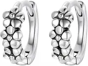[Generic] Flowers Hoop Earrings Buckle for Women Engagement Jewelry