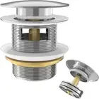 Watertight Freestanding Bath Tub Drain with Anti-Clogging Basket - Chrome Finish