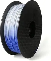 PLA Filament 1.75mm Changes Color with Temperature 3D Printer Filament 1kg (2.2lbs) Spool Dimensional Accuracy +/- 0.02mm 3D Printing Filament for Most FDM 3D Printers,One Size, Blue-White