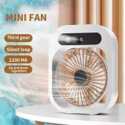 Refreshing Mist and Cool Breeze Desk Fan with USB Rechargeable Humidifier