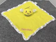 CR GIBSON Bumble Bee Lovey BABY BLANKET Satin Yellow With Tags