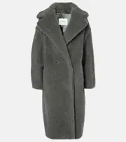 [Max Mara] Max Mara Teddy Bear Icon wool and silk-blend teddy coat UK 14 grey