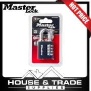 Masterlock 40mm Combination & Key Padlock 7641EURDBLKAU