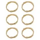 2X(6Pcs Napkin Metal Napkin Set Napkin Buckles Holder Table Decor for6695