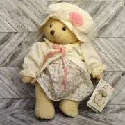 Hallmark ~ Mary Mary Bearworthy Teddy Bear ~ Ivory Dress Hat ~ 14" Jointed Plush