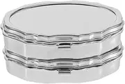 Baluue 2pcs Box Case Reusable Medication Boxes Iron Pp Silver Reusable Case Case for Medication Travel