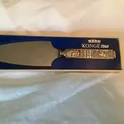 New In Box Kong-tinn Norway Pewter Cake Slicing Server Viking Archer Motif