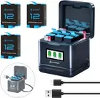 1800mAh Enduro Battery Charger for GoPro Hero 12/11/10/9 LCD Charger SD Card...