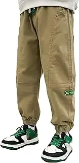 [Generic] Girl's Work Pants Tying Leisure Style Cargo Trendy Comfortable Soft Fit Elasticity Comfy Fashion Toddler Trousers