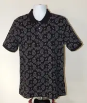 NWT Men’s Robert Graham KRAMER Paisley Print Black Polo Shirt M; L; XL
