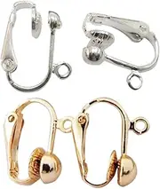 [WRITWAA] Classic Trendy Gold Hoop Earrings for Women Silver Ear Clips Ear Cuffs Without Piercing