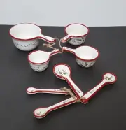 NEW RARE Pottery Barn Set of 4 Forest Gnome Measuring Cups & 4 Spoons Christmas