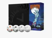 Callaway HALLOWEEN Limited Edition Chrome Tour Golf Balls Spider Pumpkin Ghost