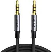 UGREEN 3.5mm Audio Cable Braided 4-Pole Stereo Auxiliary Aux TRRS Jack Shielded Male to Male Cord Compatible for iPhone, iPad, Phones, Tablets, Car Home Stereos, Sony Headphones, Speaker, 3M