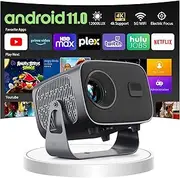 Portable Mini Projector, Android 10.0 WiFi Projector Home Stand Ceiling Mount Full HD 4K Projector Fashion Home Theater Projector Rotate 360 Degree