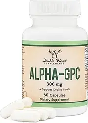 Alpha GPC Choline Supplement (Beginner Nootropic for Brain Support, Focus, Memory, Motivation, and Energy) Pharmaceutical Grade, Made in USA (60 Capsules 300mg)