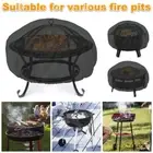 Waterproof BBQ Grill Cover Round Fire Pit Barbecue Protector Home Patio Garden