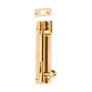 1417 Barrel Bolt Offset Polished Brass L100xW25mm