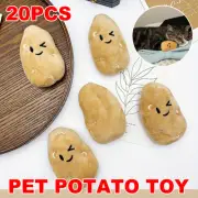 20PCS Adorable Plush Squeaky Potato Dog Toys Soft & Interactive Pet Toy AU