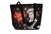 New Black I Love Lucy Heart Tote Bag Large Shoulder Shopping Lucille Balle Gift