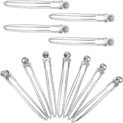 WOFASHPURET 12pcs Stainless Steel Duck Bill Hair Clips for Styling Alligator Curl Clips with Firm Hold for Professional Hair Sectioning and Control