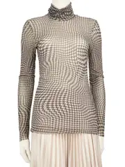 Houndstooth Sheer Top