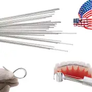 US Dental Lingual Retainer Stainless Steel Orthodontic Bracket Flat Wire 30 Pcs