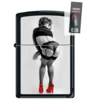 Zippo Red Shoe Girl Number Three Lighter + FLINT PACK