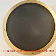 For Grill Car Audio DJ PA Speaker 10" Speaker Cover Gold Frame Black Metal Mesh