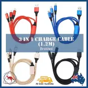 3 in 1 Multi USB Charger Charging Cable For iPhone USB TYPE C Android Micro