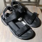 Dockers Men's Size 11 Hook and Loop Strap Sandals, Black