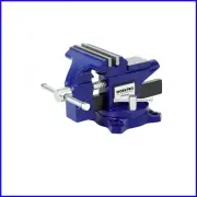 Versatile 4.5" Iron Bench Vise for Home Projects with Precision Swivel Feature