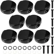 Levemolo 8pcs Metal Guitar Tuning Peg Buttons for Acoustic Guitar Durable Knobs with Smooth Finish Secure String Hold for Accurate Tuning and Intonation Comfortable Grip