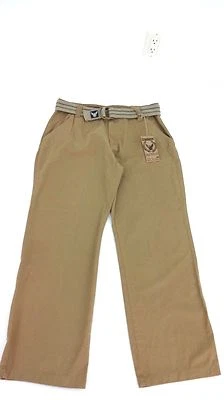 NWT COMPANY 81 GIRLS CAMEL COTTON BELTED PANTS SIZE 20
