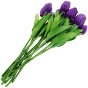 12pcs Simulation Tulips Flowers Wedding Vase Filler Tulips Artificial Flowers