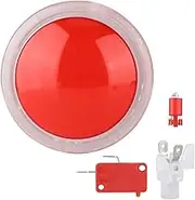 MUNEFE Arcades Buttons, LED Illuminated Push Buttons, Big Dome Convex Type LED Lit Illuminated Push Buttons for Video Games Console (Red)