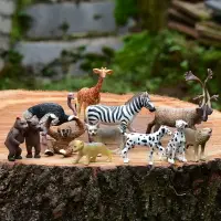 在飛比找樂天市場購物網優惠-實心仿真動物模型玩具迷你野生動物微景觀青蛙狼獅猴子熊馴鹿麂子