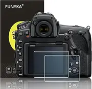 【2-Pack】Glass Screen Protector Film for Nikon D850 D810 D800 D780 D750 D7100 D7200 D500 Cameras, 0.3mm Ultra-Thin Tempered Glass, 9H Hardness, 2.5D Round Edges, Anti-Scrach Anti-Fingerprint Anti-Dust