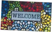 Colorful Welcome Door Mat, Welcome Mat 24x 36 Inch Front Door Mat Outdoors