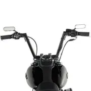Arlen Ness Black Mini Oval Micro-Mirror Set for Harley-Davidson Victory Indian